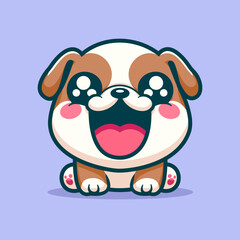 Cute Bulldog Cartoon Vector Art, Illustration and Graphic