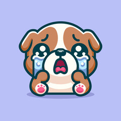 Cute Bulldog Cartoon Vector Art, Illustration and Graphic