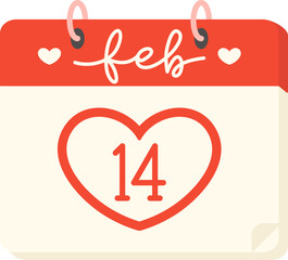 Valentine's Day Calender Illustration