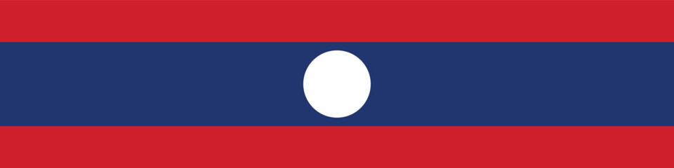 Laos flag long banner digital vector illustration