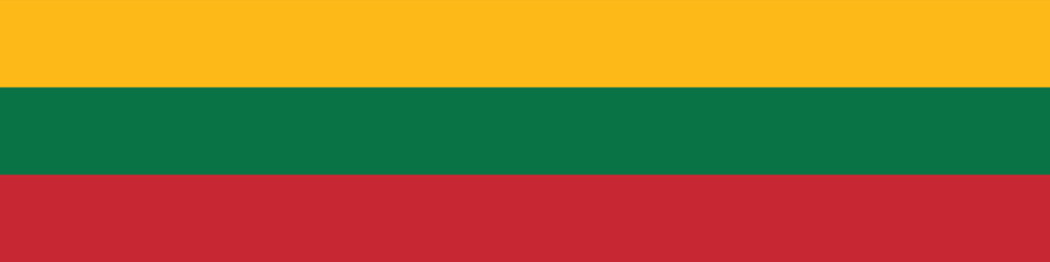Fototapeta premium Lithuania flag long banner digital vector illustration