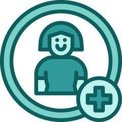 woman user two tone icon