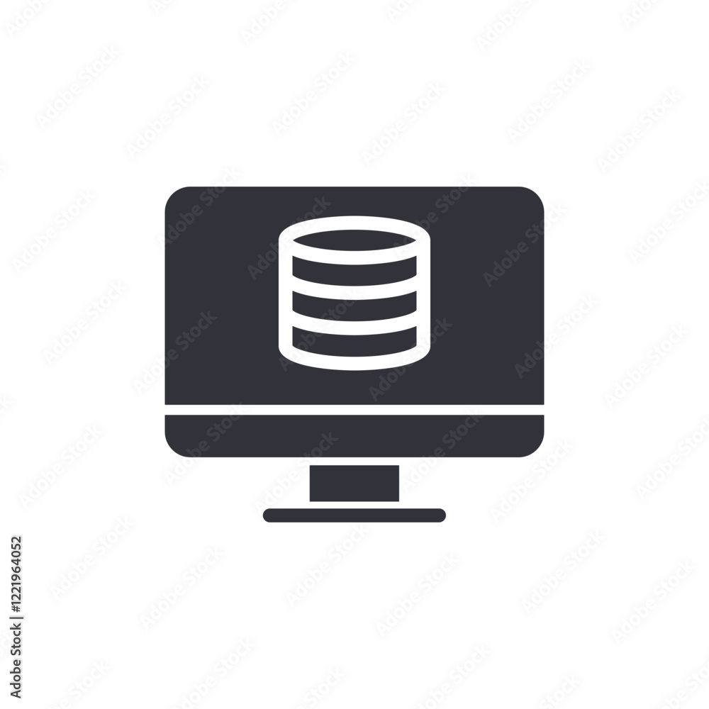 Poster database solid icons, minimalist vector illustration ,simple transparent graphic element .isolated o