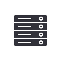 Database solid icons, minimalist vector illustration ,simple transparent graphic element .Isolated on white background