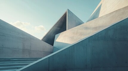 an image of a modern building with dynamic angles and asymmetrical design, showcasing architectural creativity.