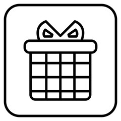 icon design with gift box theme