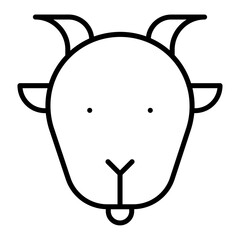 Goat outline icon