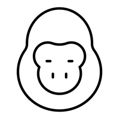 Gorilla outline icon