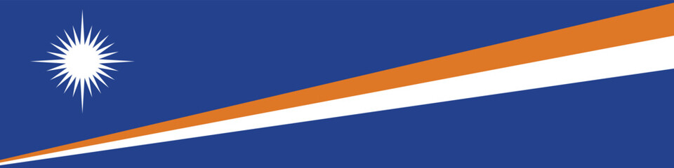 Marshall Islands flag long banner digital vector illustration