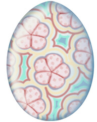 Easter egg , handwritten letters  alphabet decorated on egg pastel color, decorated for an Easter celebration.