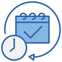 Availability Blue White Icon