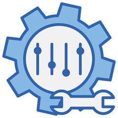 Customization Blue White Icon