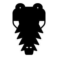 Crocodile black icon