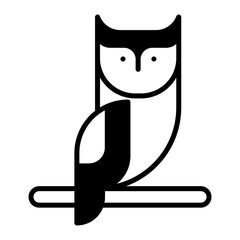 Owl black icon