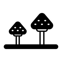 Mushroom black icon