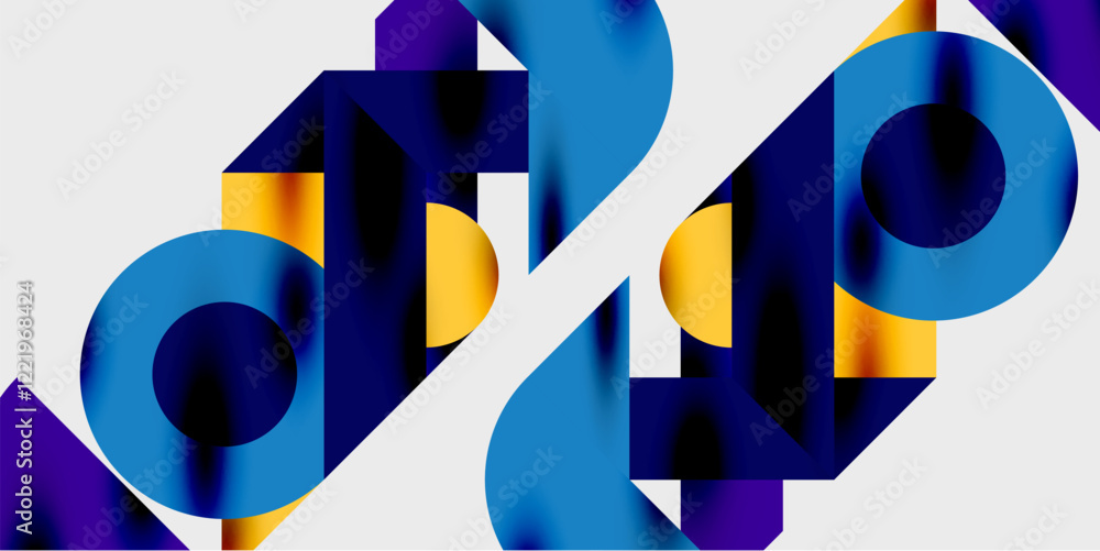 Poster vibrant abstract background circles with smooth gradients, creating a dynamic and modern design. ide