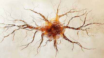 Create an artistic interpretation of communication between neurons, highlighting synaptic gaps and connections.