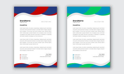 Professional business letterhead design template.