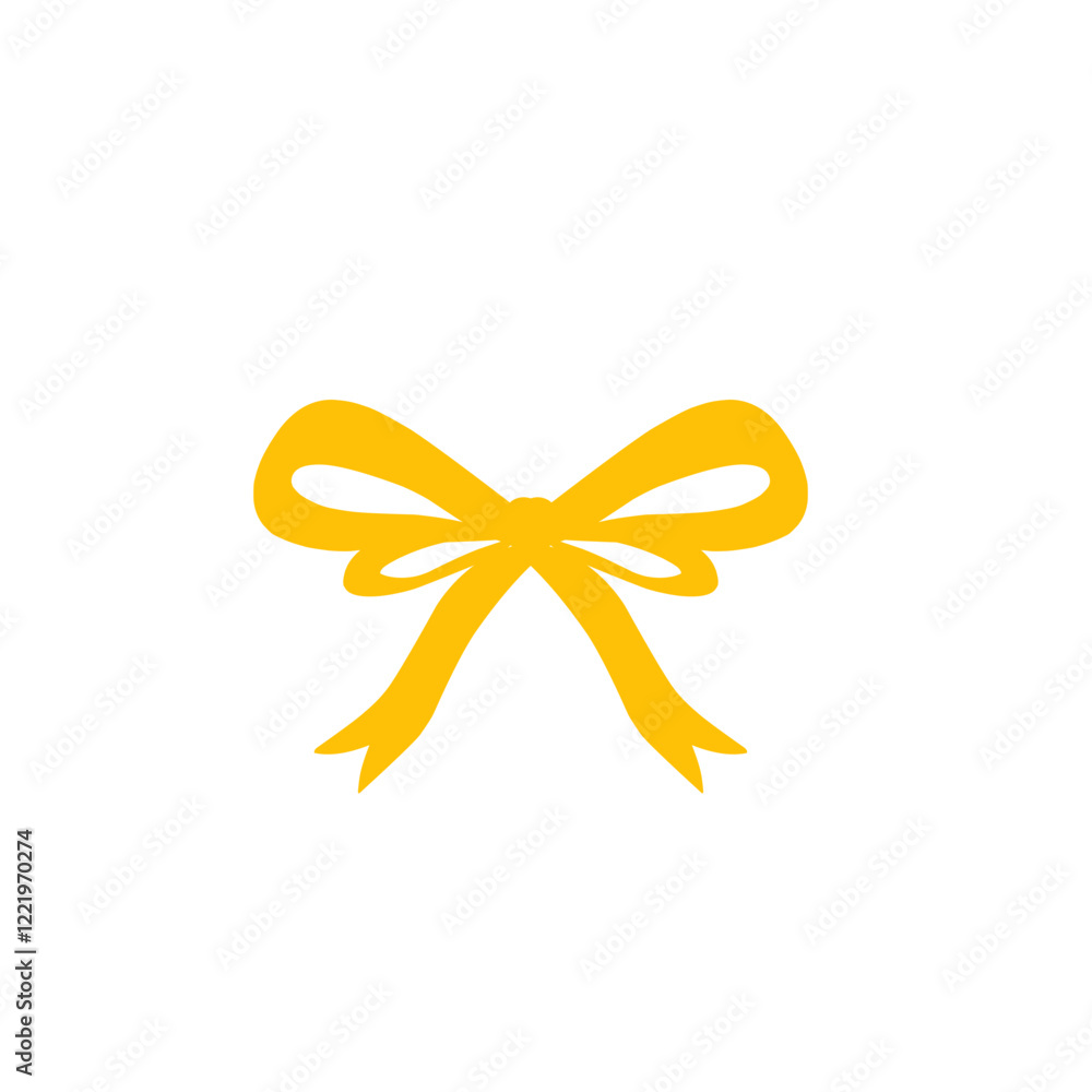 Wall mural gold bow ribbon