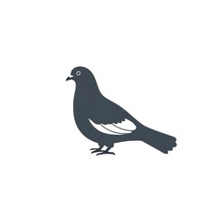 Obraz premium A Simple Silhouette Of A Single Dove