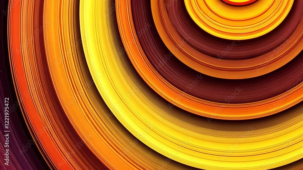 Poster vivid abstract waves: dynamic multicolored circular patterns in motion