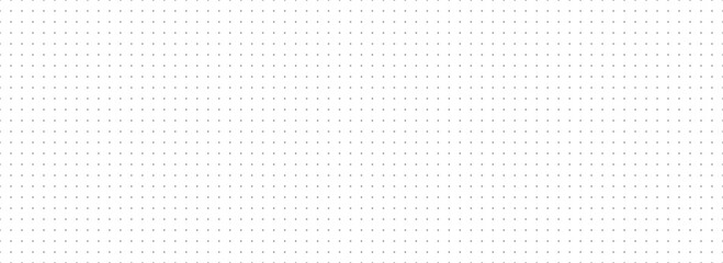 Journal planer page with dotted square grid. Simple square graph paper texture. Retro bullet notebook pattern background. Repeated school math sheet wallpaper. Vector journal note paper template
