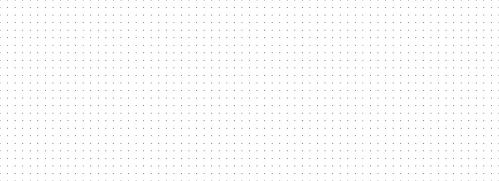 Journal planer page with dotted square grid. Simple square graph paper texture. Retro bullet notebook pattern background. Repeated school math sheet wallpaper. Vector journal note paper template
