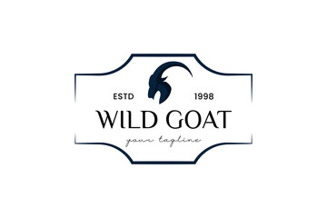 goat logo design symbol vector template