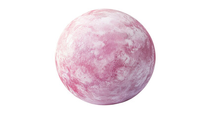 Pink planet on transparent background