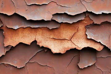 Fototapeta premium Peeling paint abstract background texture banner close-up details industrial environment