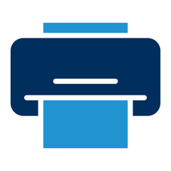 Printer Blue Color Icon