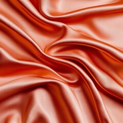 Fototapeta premium Luxurious Peach Silk Fabric Draped Smooth Texture Background