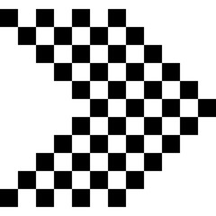 Obraz premium 8 bit Arrow. Arrow Pixel. Checkered patterns 