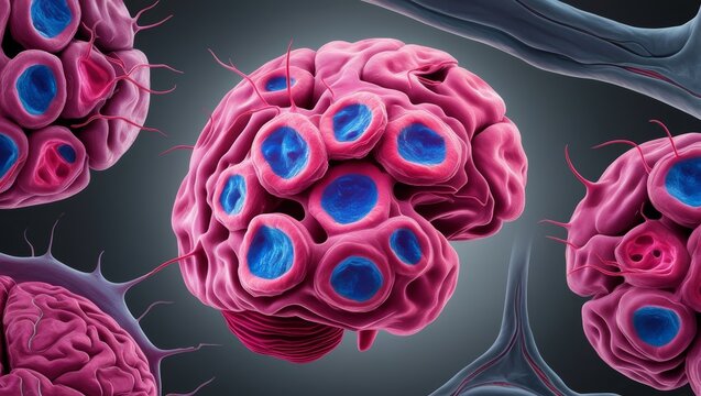 Detail of  glioblastoma multiforme, a cancer brain