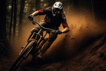 Mountain biking sports motorcycle cycling.