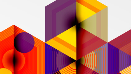 Fototapeta premium Hexagons, diamonds pattern. Geometric repeating hexagon background