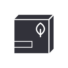 Eco packaging solid icons, minimalist vector illustration ,simple transparent graphic element .Isolated on white background