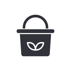 Eco packaging solid icons, minimalist vector illustration ,simple transparent graphic element .Isolated on white background