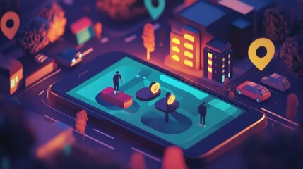 Chat Message Illustration on a Mobile Phone Screen