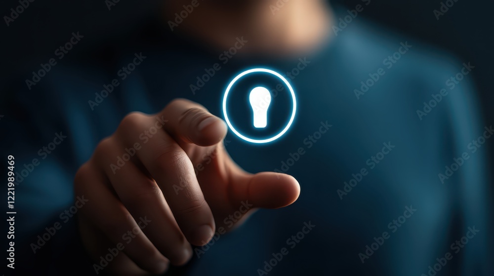 Poster fingertip interaction, activating a circular button with gentle touch