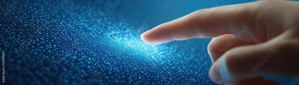 Poster fingertip connection, exploring the digital world through touchscreen interaction