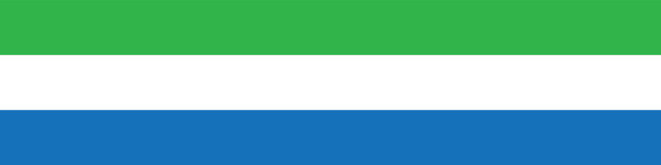 Sierra Leone flag long banner digital vector illustration