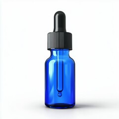 Blue Glass Dropper Bottle - Minimalist Design