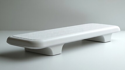Contemporary White Step Platform in Minimalist Style
