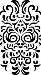 Tribal face ornament pattern