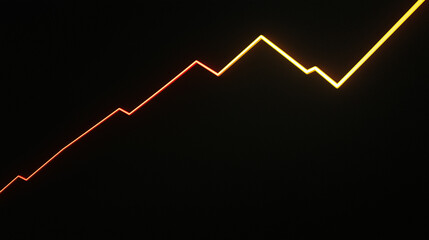 Rising trend line in bright colors illustrates positive growth over time. Generative AI