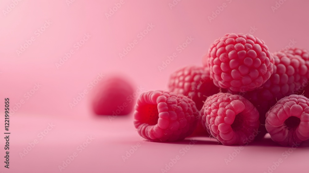 Poster minimalistic raspberry backdrop with soft subtle hues