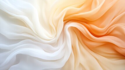 Fototapeta premium A soft gradient of ivory and champagne gold with flowing translucent textures