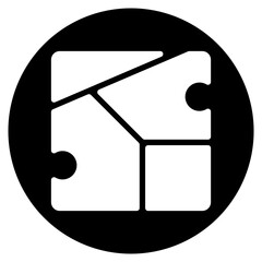 puzzle glyph icon