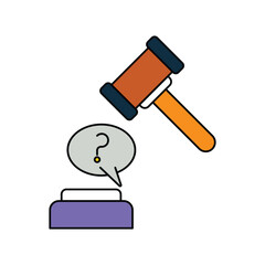 Discussion  color line  icon with white background vector stock illustration